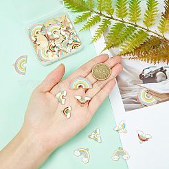 60Pcs 6 Style Alloy Enamel Pendants&nbsp;ENAM-NB0001-53