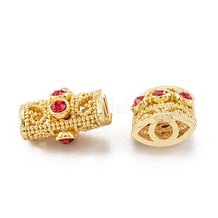 Brass Micro Pave Cubic Zirconia Beads&nbsp;ZIRC-P088-09G