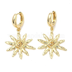 Sun Brass Hoop Earrings&nbsp;EJEW-C181-11G