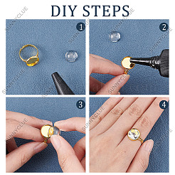 DIY Flat Round Adjustable Ring Making Kit&nbsp;DIY-SC0019-87