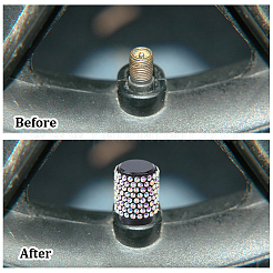 8Pcs Rubber Rhinestone Tire Valve Stem Caps&nbsp;FIND-GF0009-36B