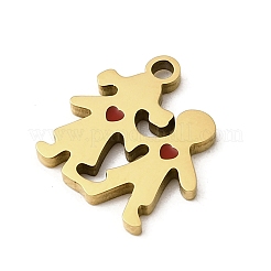 Valentine's Day 304 Stainless Steel Enamel Charms&nbsp;STAS-I336-21G