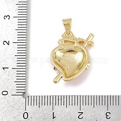 Brass FireBrick Enamel Pendants&nbsp;X-KK-P323-05G