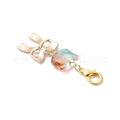 5Pcs Glass & Alloy Enamel Pendant Decorations&nbsp;HJEW-JM04308