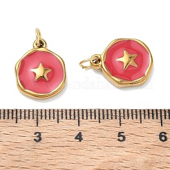 304 Stainless Steel Enamel Pendants&nbsp;STAS-K330-22G-01