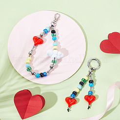 2Pcs 2 Styles Acrylic & Plastic Heart Pendant Decorations&nbsp;HJEW-PH02233