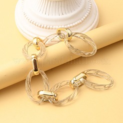 Handmade Metal Enlaced Plating Acrylic Cable Chains&nbsp;AJEW-JB00743