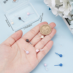 5 Pairs 5 Colors Hypoallergenic Bioceramics Zirconia Ceramic Stud Earrings for Sensitive Ears&nbsp;EJEW-BBC0001-42B