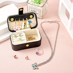 1Pc PU Imitation Leather Jewelry Box&nbsp;LBOX-TA0001-01C