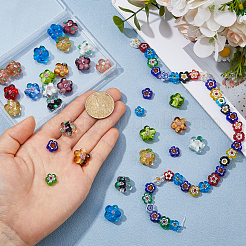 2Strands 2 Styles Handmade Millefiori Glass Bead Strands&nbsp;LAMP-HS0001-24