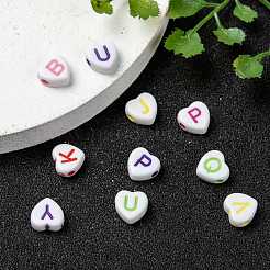 Opaque Acrylic Heart Beads&nbsp;SACR-Q100-M031