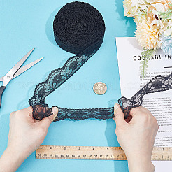 25 Yards Nylon Flower Lace Ribbon&nbsp;OCOR-WH0070-180