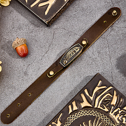 Adjustable Cowhide Leather Cord Bracelets for Women Men&nbsp;BJEW-WH20012-10AB