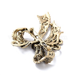 Aquamarine Rhinestone Bowknot Brooch Pin&nbsp;JEWB-P014-01AG