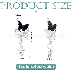 16Pcs 4 Colors Alloy Resin Pendants&nbsp;FIND-DC0008-09