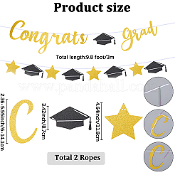 Paper Word Congratsgrad Banners Flag&nbsp;DIY-WH20002-184