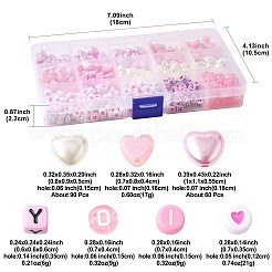 DIY Heart Letter Beads Findings Kit&nbsp;DIY-FS0009-98