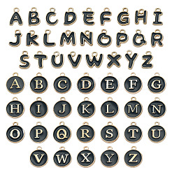 Initial Letter A~Z Alphabet Alloy Enamel Charms&nbsp;ENAM-TA0003-58