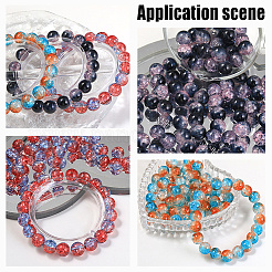 200Pcs 8 Colors Two Tone Transparent Crackle Glass Beads&nbsp;GLAA-AR0001-44