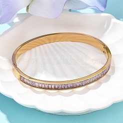 304 Stainless Steel Rhinestone Bangles for Women&nbsp;BJEW-Z092-02G