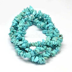 Chip Dyed Natural Howlite Bead Strands&nbsp;X-G-L454-06
