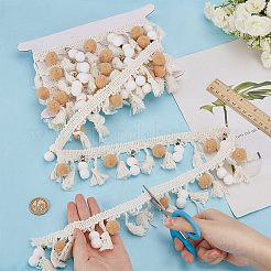1Pc Polyester Trim Ball Fringe Ribbon&nbsp;OCOR-PH0006-44