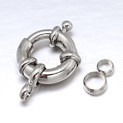 Brass Spring Ring Clasps&nbsp;KK-L082E-01P