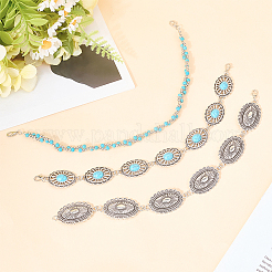 1 Set 3 Styles Iron Hat Chain with Lobster Claw Clasp&nbsp;HJEW-CN0001-31D