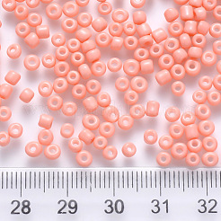 8/0 Baking Paint Glass Round Seed Beads&nbsp;SEED-S036-01B-17