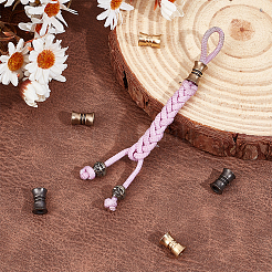 6Pcs 3 Colors Outdoor EDC Tool Brass Parachute Rope European Beads&nbsp;KK-NB0003-72A