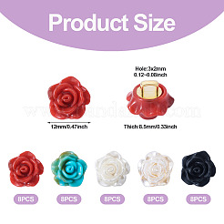 40Pcs 5 Colors 1-Hole Plastic Buttons&nbsp;FIND-TA0008-23