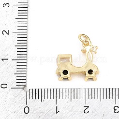 Brass Micro Pave Cubic Zirconia Pendants&nbsp;KK-F938-39G-01