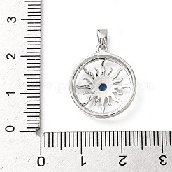 Brass Micro Pave Cubic Zirconia Pendants&nbsp;KK-P334-01P