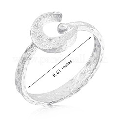 925 Sterling Silver Crescent Moon Open Cuff Ring for Women&nbsp;JR880A