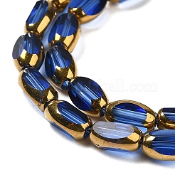 Electroplate Transparent Glass Beads Strands&nbsp;EGLA-Q127-A01-01C