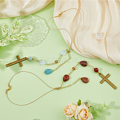 2Pcs 2 Styles Alloy Pendant Decorations&nbsp;HJEW-FH00022
