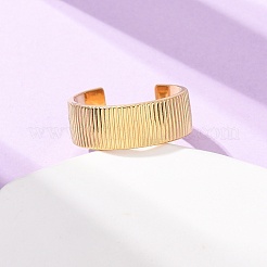304 Stainless Steel Open Cuff Rings for Women&nbsp;RJEW-K309-31G