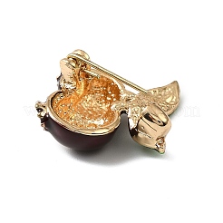 Light Golden Alloy Enamel Brooch&nbsp;JEWB-K018-32B-KCG