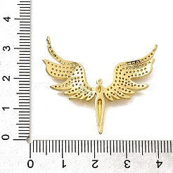 Brass Micro Pave Clear Cubic Zirconia Pendants&nbsp;KK-S508-44G