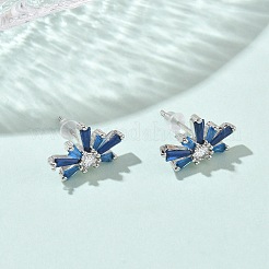 Fireworks Brass Micro Pave Cubic Zirconia Stud Earrings for Women&nbsp;EJEW-F404-02P