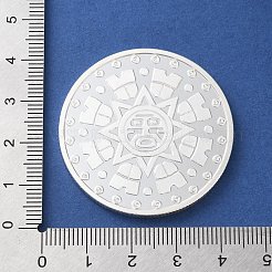 Rusting Silver Alloy Challenge Coin&nbsp;AJEW-XCP0002-71B