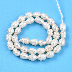 Natural Cultured Freshwater Pearl Beads Strands&nbsp;PEAR-N012-03O-01