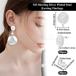 20Pcs Brass Stud Earring Findings&nbsp;KK-BBC0027-61