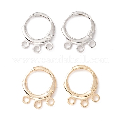Brass Huggie Hoop Earring Findings&nbsp;KK-A158-02G