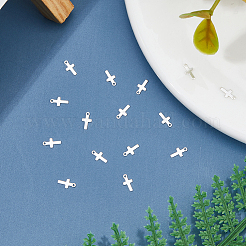 15Pcs 925 Sterling Silver Cross Chain Extender Drops&nbsp;STER-DC0001-56
