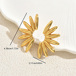  Stainless Steel Fan Stud Earrings&nbsp;RF2727