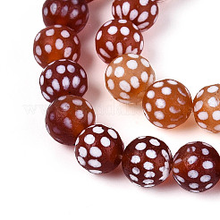 Tibetan Style Natural Agate dZi Beads Strands&nbsp;G-T144-36A-02