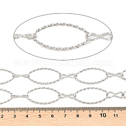 304 Stainless Steel Textured Oval Link Chains&nbsp;CHS-L034-06P