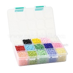 375G 15 Colors Glass Seed Beads&nbsp;SEED-JP0004-02-3mm