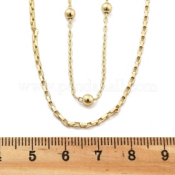 Brass Double Layer Necklaces&nbsp;NJEW-D302-54G